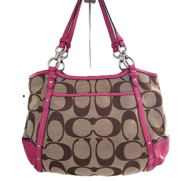 Vintage Coach Alexandar Jacquard Shoulder Bag Satchel Purse - Picture 2 of 13